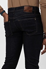 Erkek Lacivert Likralı Skinny Denim Kumaş Kot Pantolon
