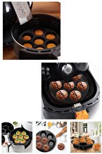 Silikon Muffin Pişirme Kabı 7 Bölmeli XXL Airfryer Uyumlu