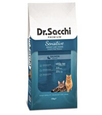 Dr. Sacchi Premium Sensitive Somonlu 15 kg Yetişkin Kuru Kedi Maması
