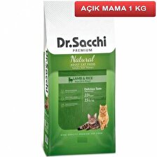 Dr.Sacchi Premium Natural Kuzu Etli Yetişkin Kedi Maması 1 Kg AÇIK