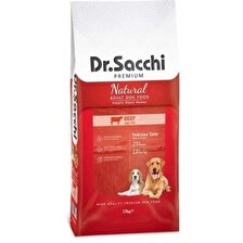 Dr. Sacchi Premium Natural Beef Sığır Etli 15 kg Yetişkin Köpek Maması