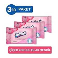 SELPAK ISLAK CEP MENDİL ÇİÇEK KOKU 3LÜ PKT 3X10 AD