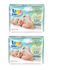 Uni Baby Hassas Dokunuş 156 Yaprak Islak Mendil 3'lü / 2 Adet
