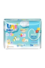 Uni Baby Aktif Oyna Öğren 24'lü Islak Mendil 52x24 Yaprak