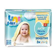 Uni Baby Aktif Sensitive Islak Mendil 3x52 Adet 24+ Ay