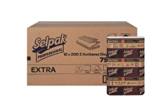 Selpak Professional Extra Z Katlama Dispenser Havlu 21,5 cm x 24 cm 1 Koli (12 Paket)