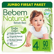Bebem Natural Maxi 4 Beden (7-14 Kg) Jumbo Avantaj Paketi 90'lı