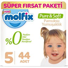 Molfix Pure&Soft Junior 5 Beden 44'lü Süper Fırsat Paketi
