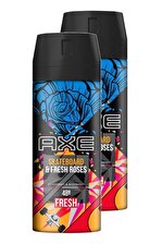 Axe Skateboard Pudrasız Ter Önleyici Leke Yapmayan Erkek Sprey Deodorant 150 ml x 2