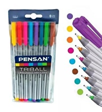 Pensan Triball 1.0 Tükenmez Kalem 8 Renk Set