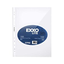 Exxo Lite A4 Şeffaf Poşet Dosya 100'lü Paket