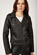 Rodi Suni Deri Biker Ceket RD23KB301025