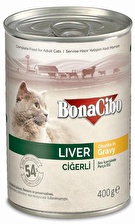 Bonacibo Soslu Ciğerli Yaş Kedi Maması 400 GR