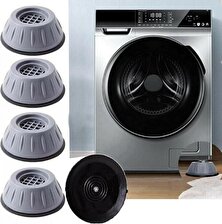  4  ADET Çamaşır Makinesi Titreşim Önleyici Kaydırmaz Vantuzlu Stoper Set Beyaz Eşya Altlığı Ayağı