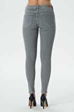 Naomi Gri Normal Bel Fermuarlı Skinny Fit Jean Pantolon C 4526-039