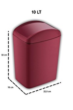 Soft Çöp Kutusu, Döner Kapak 10 Litre
