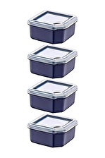 Q-BOX 350 ML 4 lü Lacivert Saklama Kabı
