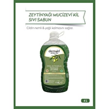 DERMOKİL Doğal Zeytinyağlı ve Mucizevi Kil Sıvı Sabun 4 lt