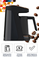 Goldstar Geniş Hazneli BPA Free Özellikli 5 Kişilik Türk Kahve Makinesi Siyah ST-7345ES