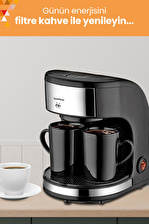 Goldstar Paslanmaz Çelik Yıkanabilir Filtreli Çift Kupalı Filtre Kahve Makinesi ST7314