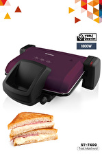 Goldstar ST7400 Mor 1800 Watt Çıkarılabilir Plakalı Isı Ayarlı Tost Ve Izgara Makinesi