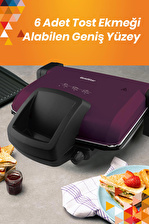 Goldstar ST7400 Mor 1800 Watt Çıkarılabilir Plakalı Isı Ayarlı Tost Ve Izgara Makinesi