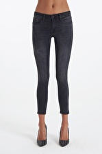Alyss Antrasit Süper Skinny Fit Normal Bel Jean Pantolon P 474-114