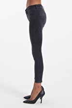 Alyss Antrasit Süper Skinny Fit Normal Bel Jean Pantolon P 474-114