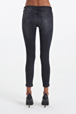 Alyss Antrasit Süper Skinny Fit Normal Bel Jean Pantolon P 474-114