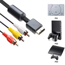 playstation 2-3 PS2-PS3 AV-Out Kablosu görüntü aktarım kablosu