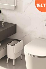 Origa Fonksiyonel Kapaklı Banyo Ve Mutfak Çöp Kovası 15L - Beyaz