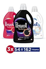 Perwoll Hassas Bakım Sıvı Çamaşır Deterjanı Renkli 2.97 L + Siyah 2.97 L + Beyaz 2.7 L