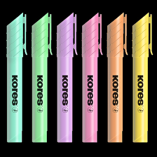 Kores Plus Pastel Fosforlu Kalem 6 Renk 36060
