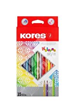 Kores Style, 15 Kolores Pencils 2 Metalik 1 Neon