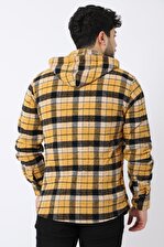 Stil Kombin Kapüşonlu Kışlık Oduncu Gömlek XC 16512