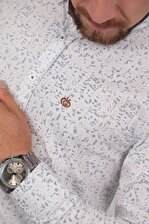 Slimfit Kesim  Uzun Kollu Yakası Düğmeli Erkek Gömlek