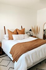 Hardal Renk Modern Yastık Tutucu Ve Yatak Baza Başı Başlığı Karyola Tek Ve Çift Kişilik Baza Başlıkları YATAKBASI