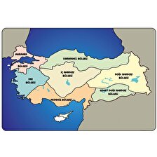 Br Toys Türkiye Bölgeler Haritası 3+ Yaş Büyük Boy Puzzle 8 Parça