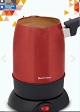 GoldStar ST-7300VK Vişne Kırmızı Çift Ağızlı Çelik Elektrikli Cezve