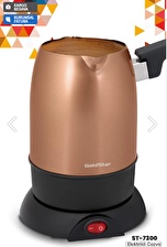 GoldStar ST-7300G Gold Çift Ağızlı Çelik Elektrikli Cezve