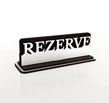 Ahşap Kafe & Restoran Rezerve Yazısı Çift Taraflı 10 Adet