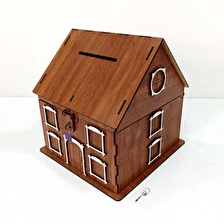 Ahşap Kumbara ve Tip Box Kutusu Ceviz
