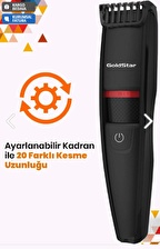 GoldStar Bello Gs-7006 Kablosuz Şarjlı 20 Kademeli Saç Ve Sakal Şekillendirici Kesme Makinesi