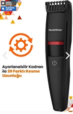 GoldStar Bello Gs-7006 Kablosuz Şarjlı 20 Kademeli Saç Ve Sakal Şekillendirici Kesme Makinesi