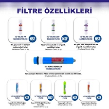 SAVORA Su Arıtma Cihazı Kapalı Kasa Pompasız 14 Aşamalı LG Chem Kuno Membran Filtresi 8 Lt. Metal Tanklı CKSWOPFIM80MAD0L