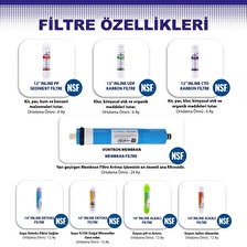SAVORA Su Arıtma Cihazı Kapalı Kasa Pompasız 14 Aşamalı Vontron Membran Filtresi 8 Lt. Metal Tanklı CKSWOPFIM80MAD0V