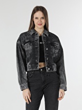 Oversize Fit Siyah Kadın Ceket