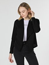 Regular Fit Blazer Siyah Kadın Ceket
