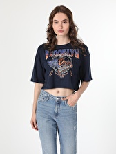 Lacivert Kadın Tshirt K.kol
