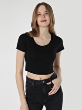 Siyah Kadın Tshirt K.kol